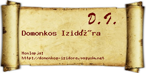 Domonkos Izidóra névjegykártya